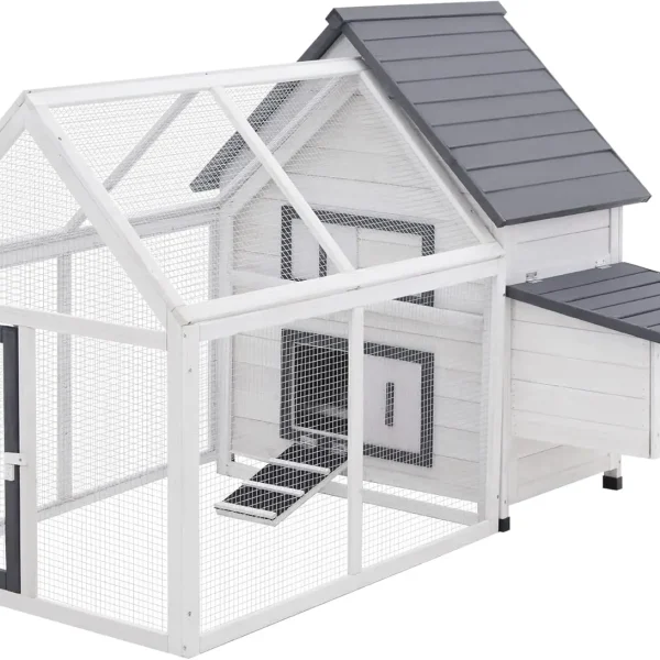 65" Chicken Coop Wooden with Detachable Run