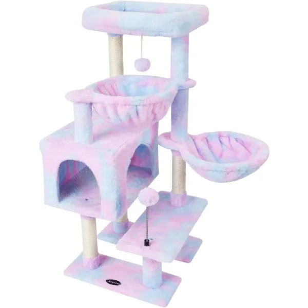 Cat Tree Tower Condo with Sisal Scratching Post for Indoor Cats