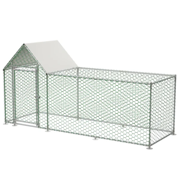 10x3FT Metal Chicken Coop w/Cover