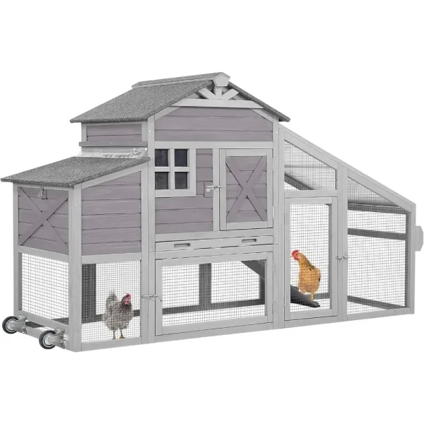Chicken Coop Outdoor Wooden Hen House