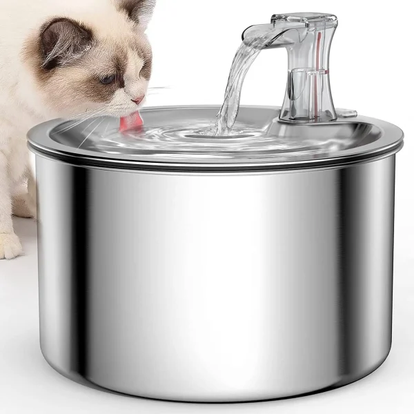 2L cat water fountain with optional sensor  and heater