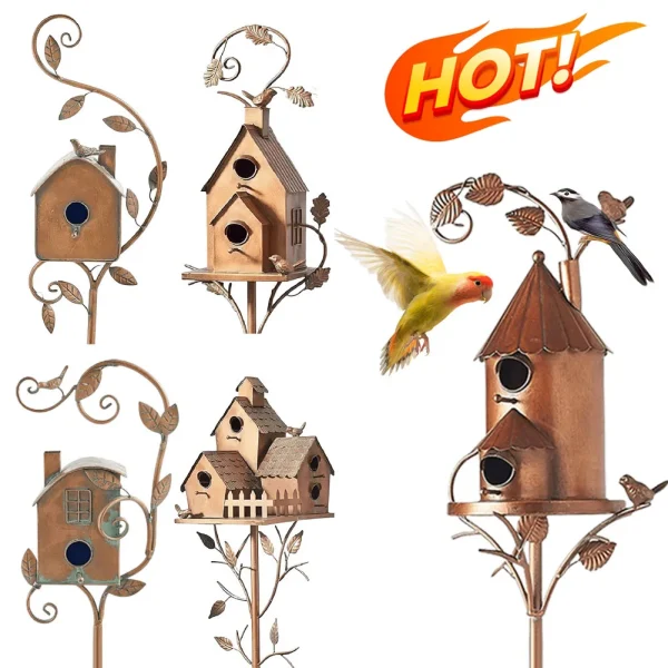 Garden Outdoor Metal Birdhouse